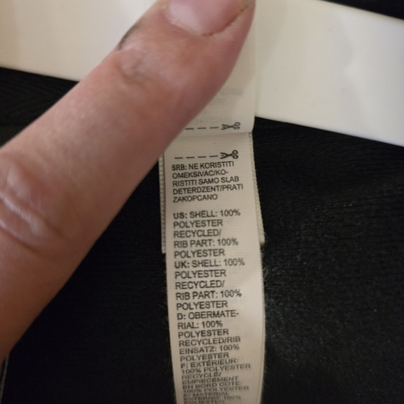 ADIDAS Black Tack Jacket Unisex Zipup White 3 Stripe Longsleeves Size Medium - Picture 16 of 16